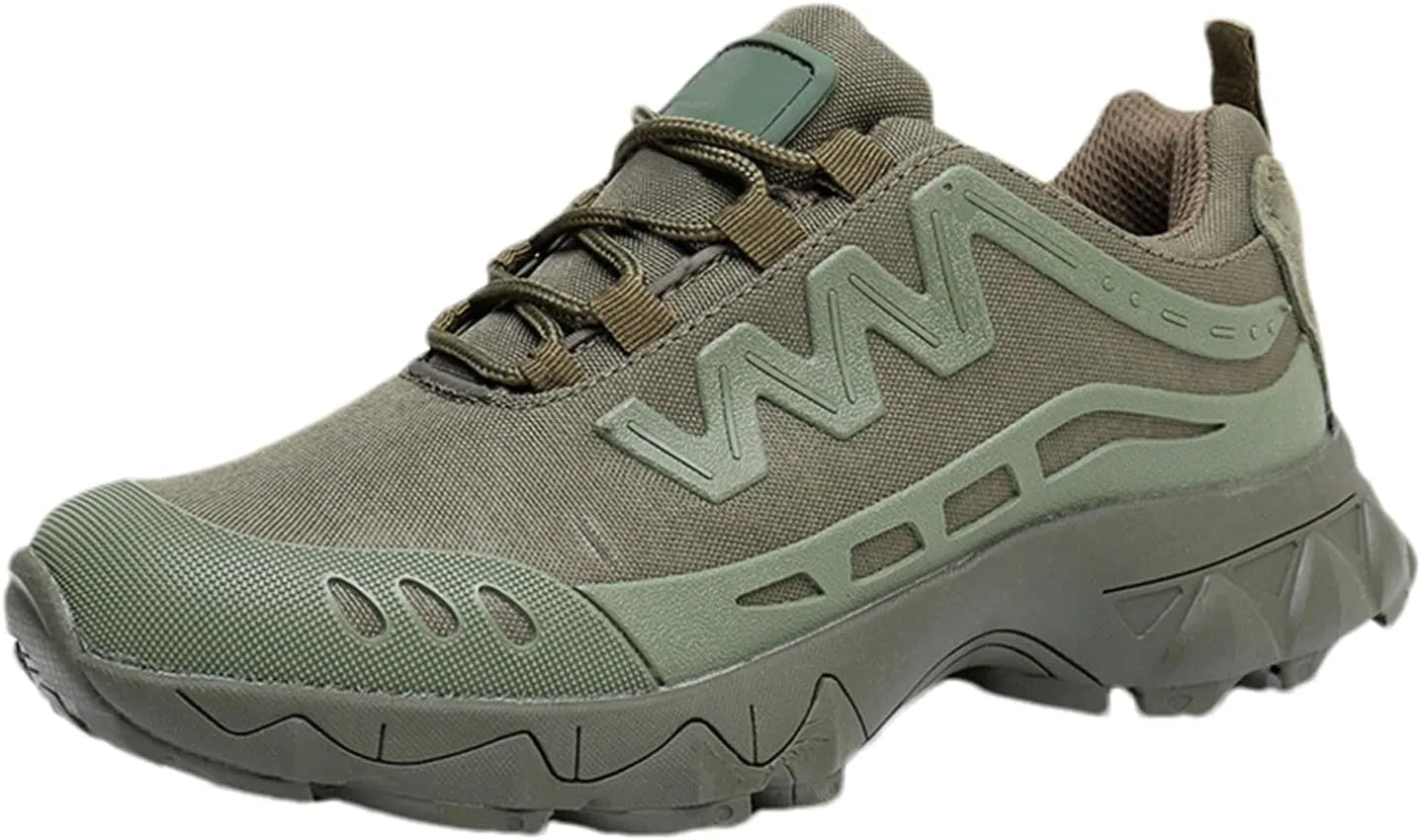 Men's Waterproof Hiking Boots,Military Tactical Boots for Men, Outdoor Lightweight Work Boots,Low Cut Training Shoes,Suit for Tactical, Military, Combat, Hunting, Motorcycle,Etc