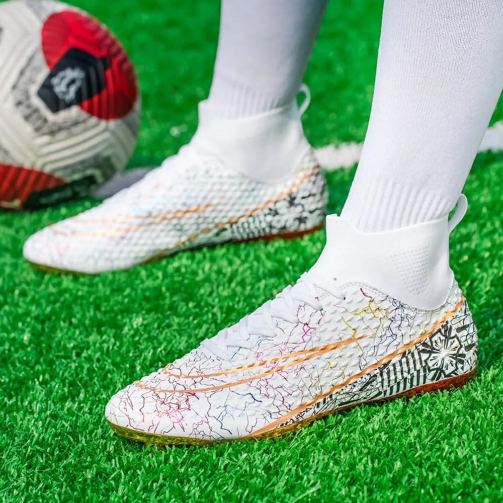 Men's Women's Soccer Cleats Turf Football Shoes High Top Boots Indoor Outdoor Comfortable Running Sneakers
