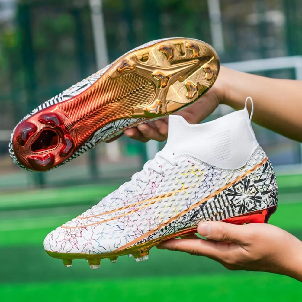 Men's Women's Soccer Cleats Turf Football Shoes High Top Boots Indoor Outdoor Comfortable Running Sneakers