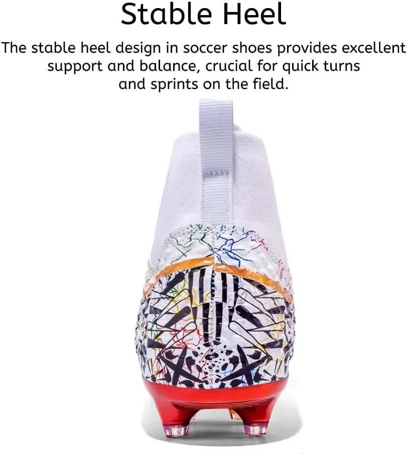 Men's Women's Soccer Cleats Turf Football Shoes High Top Boots Indoor Outdoor Comfortable Running Sneakers