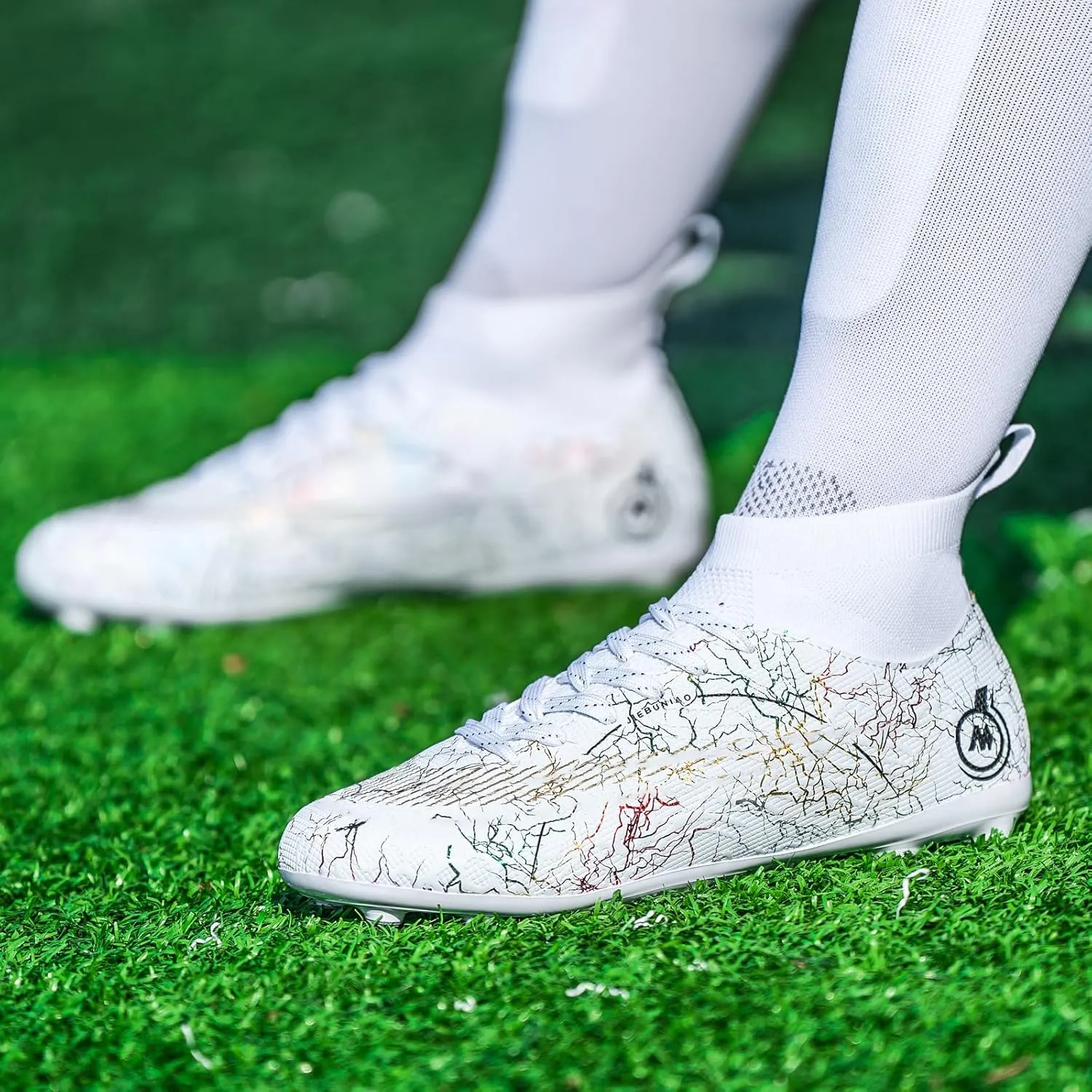 Mens Womens Soccer Cleats Youth Soccer Shoes Football Shoes High-Top Football Cleats Outdoor/Indoor Athletic Shoes Sneakers