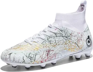 Mens Womens Soccer Cleats Youth Soccer Shoes Football Shoes High-Top Football Cleats Outdoor/Indoor Athletic Shoes Sneakers