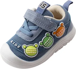 Mesh Sport Shoes Baby Toddler Non Slip Cute artoon Soft Sole Breathable Hook and Loops Running Walking Shoes