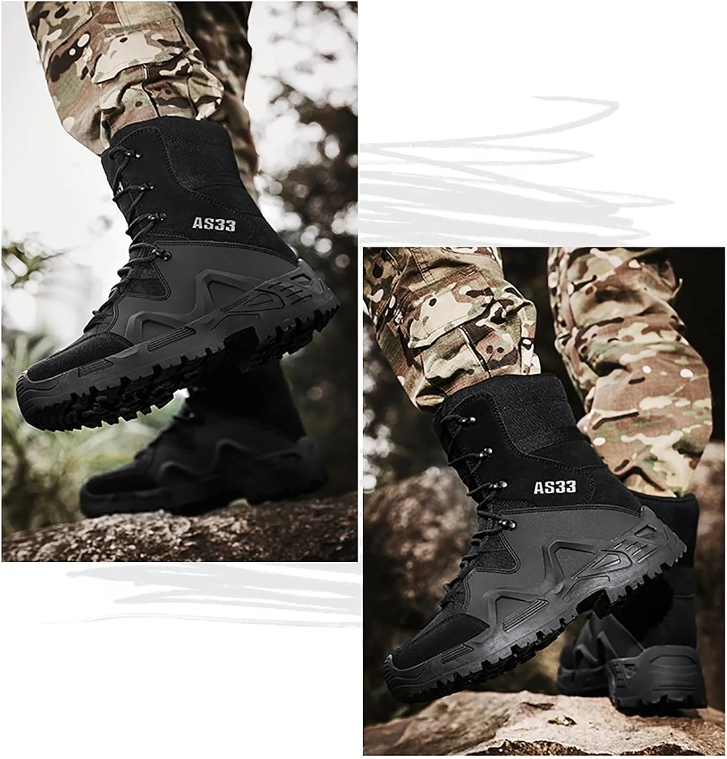 Military Army Combat Boots Mens Womens High-Top Tactical Outdoor Patrol Hiking Boots