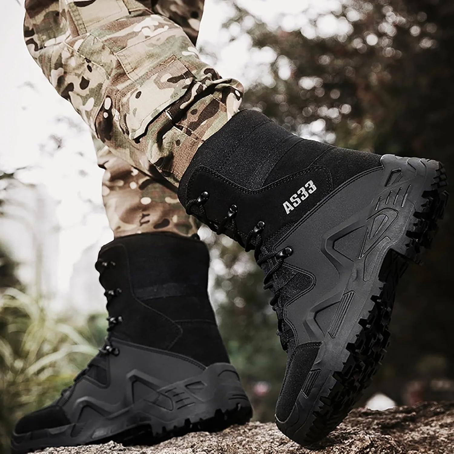 Military Army Combat Boots Mens Womens High-Top Tactical Outdoor Patrol Hiking Boots