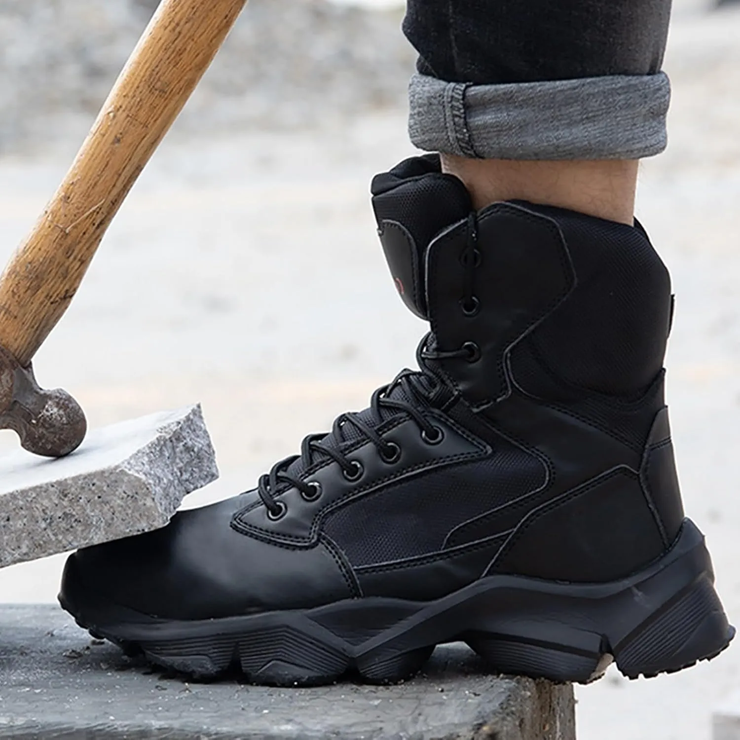 Military Boots For Men Tactical Boots Combat Boots Breathable Police Patrol Boots Lightweight Army Boots Waterproof Hiking Boots