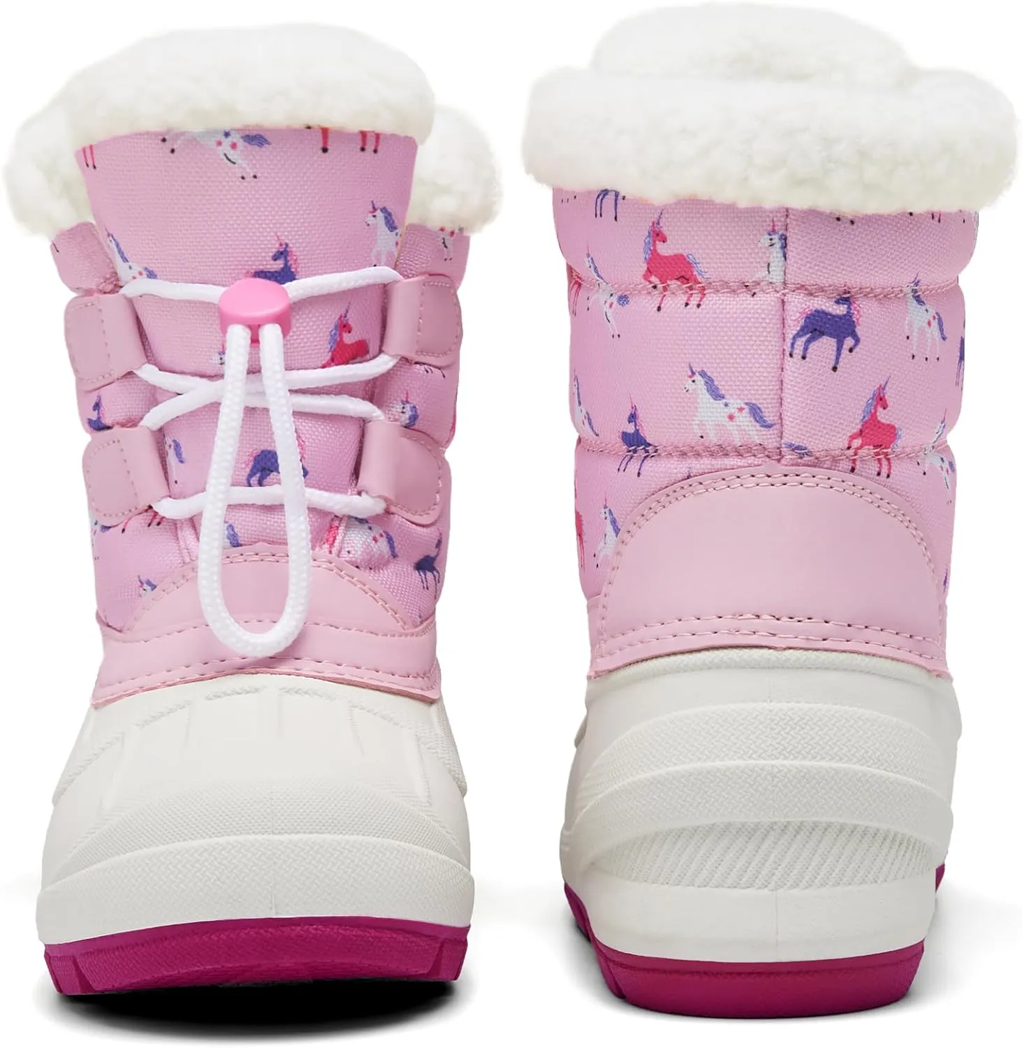 MORENDL Toddler Winter Snow Boots Waterproof Insulated Faux Fur Boys Girls Hiking Boots (Toddler/Little Kid)