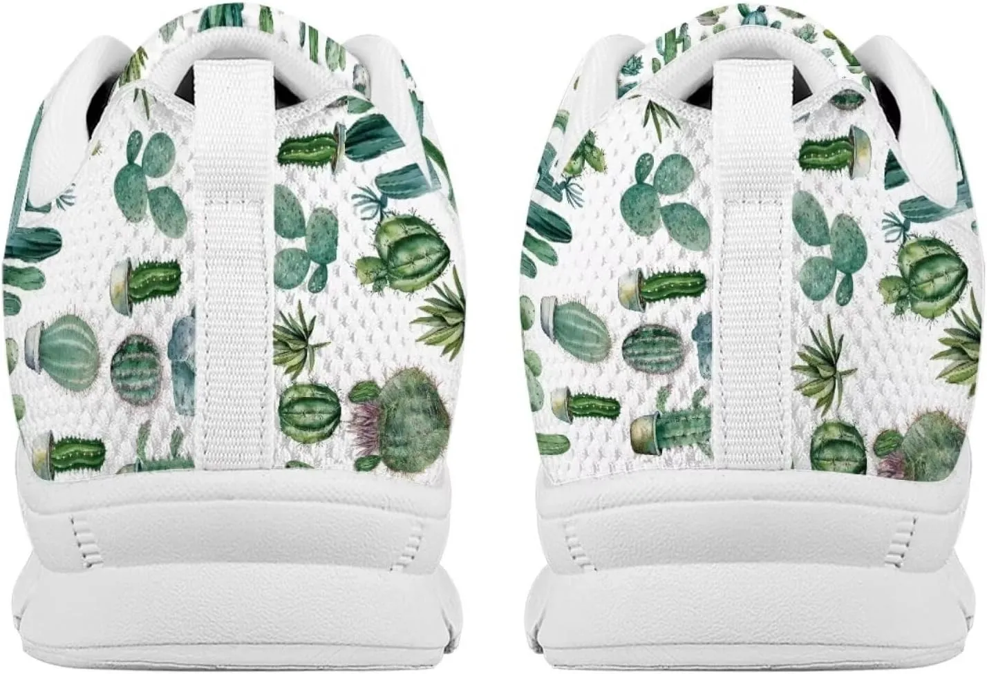 Mumeson Women Novelty Printed Air Mesh Running Sneakers Lightweight Lace-up Casual Walking Shoes