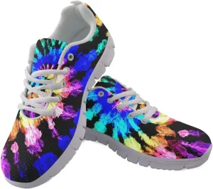 Mumeson Women Novelty Printed Air Mesh Running Sneakers Lightweight Lace-up Casual Walking Shoes