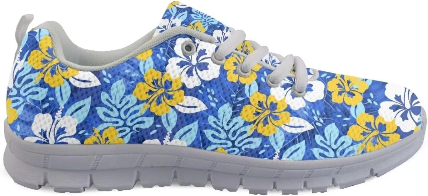 Mumeson Women Novelty Printed Air Mesh Running Sneakers Lightweight Lace-up Casual Walking Shoes
