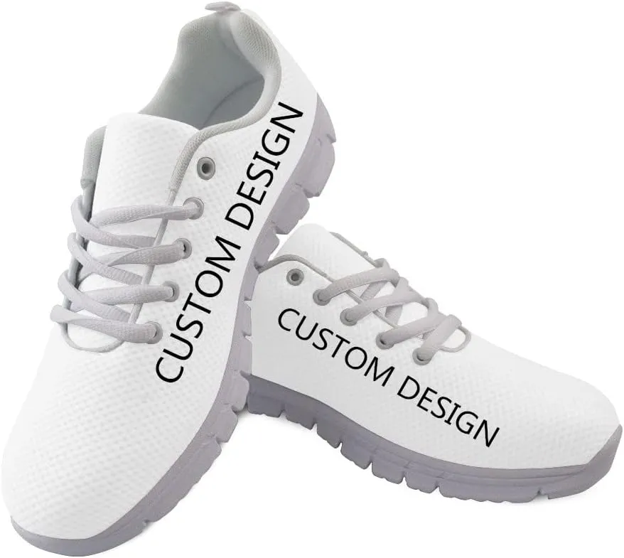 Mumeson Women Novelty Printed Air Mesh Running Sneakers Lightweight Lace-up Casual Walking Shoes