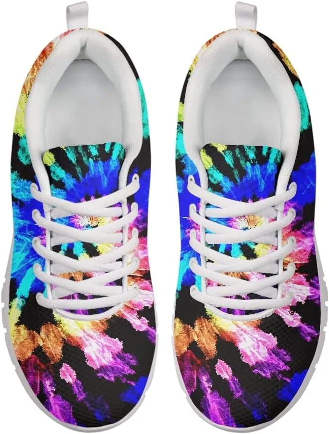 Mumeson Women Novelty Printed Air Mesh Running Sneakers Lightweight Lace-up Casual Walking Shoes