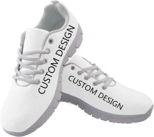 Mumeson Women Novelty Printed Air Mesh Running Sneakers Lightweight Lace-up Casual Walking Shoes
