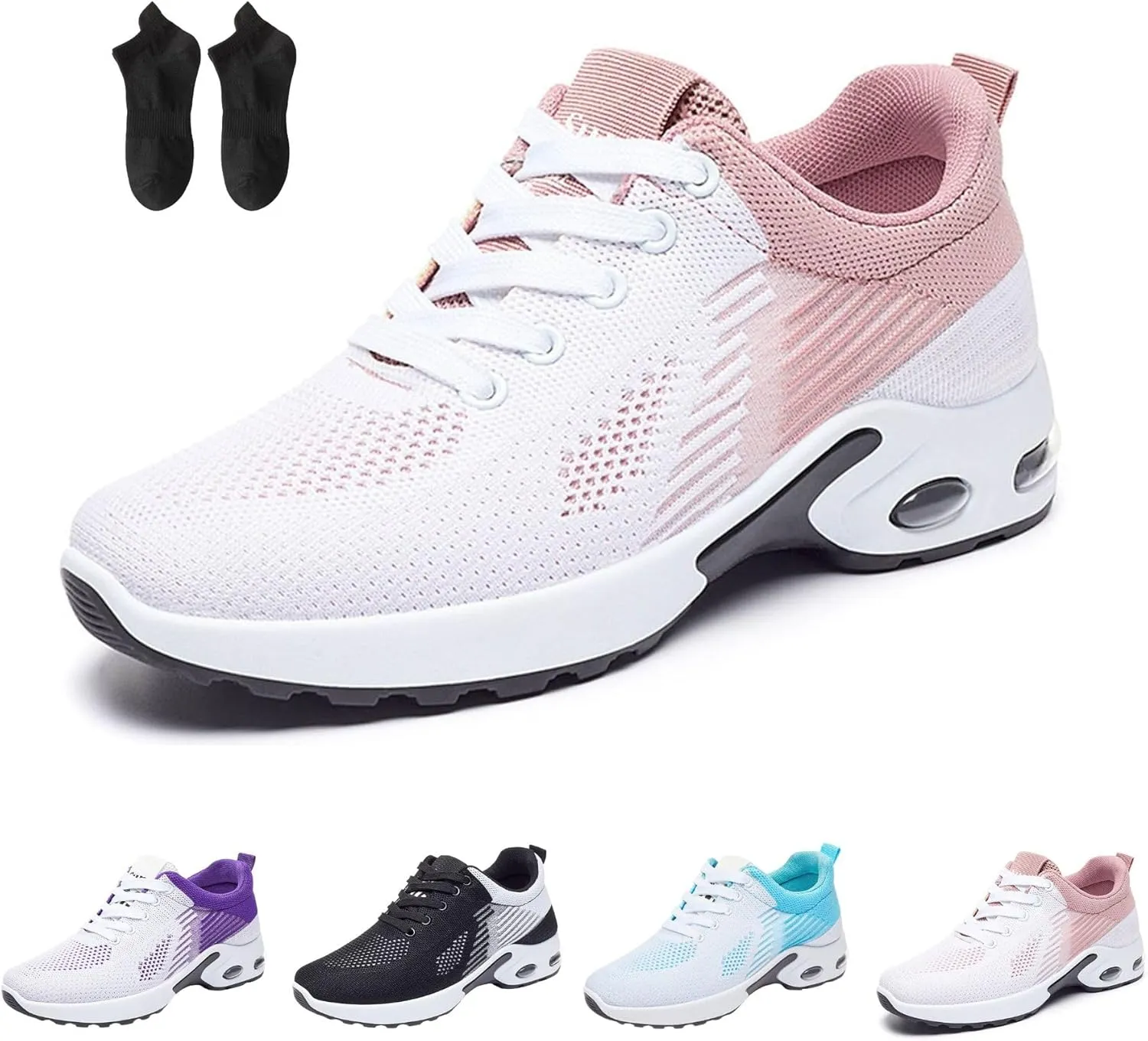 Musabela Orthopedic Shoes for Women, Women Non Slip Walking Sneakers Athletic Running Shoes Mesh Air Cushion Sneakers