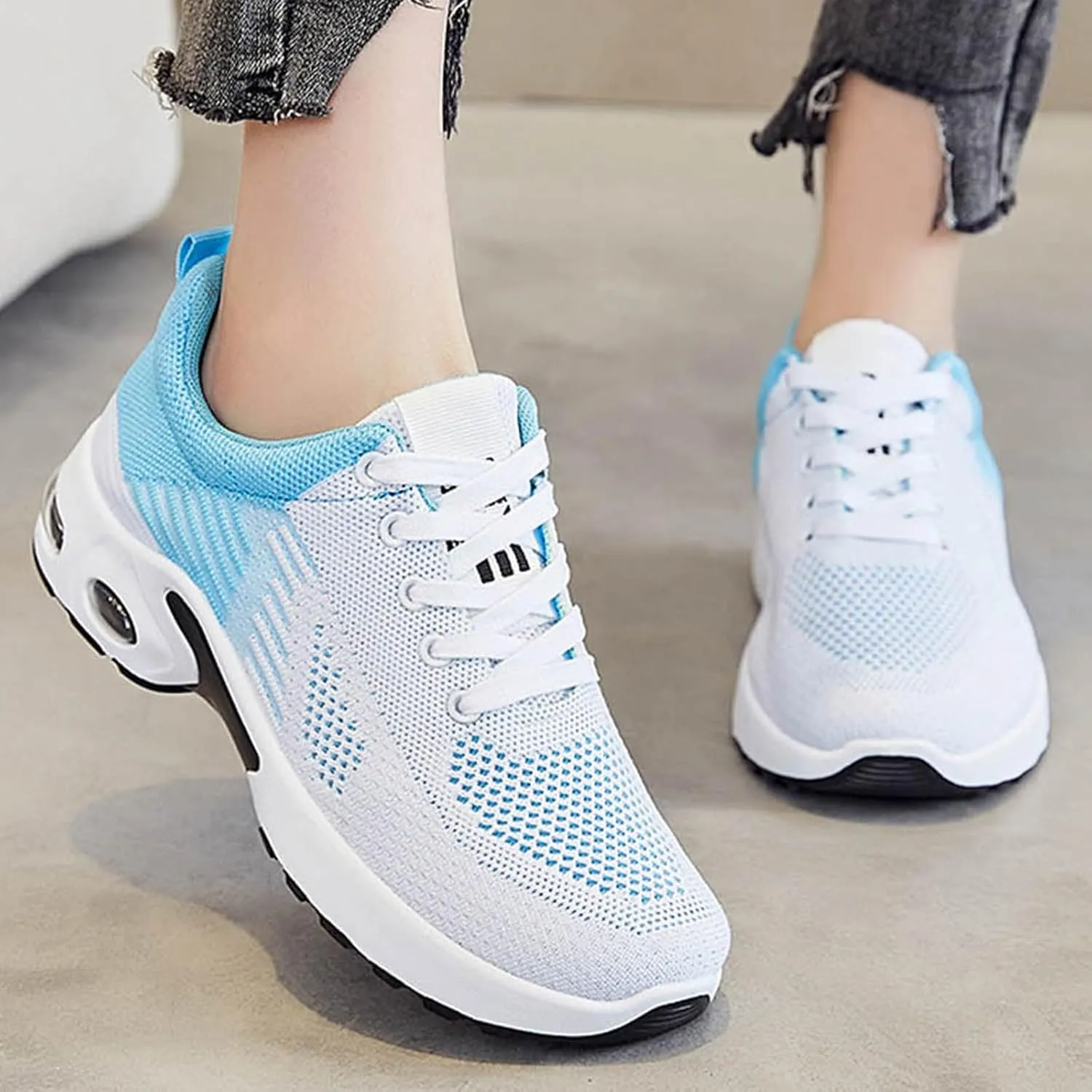 Musabela Orthopedic Shoes for Women, Women Non Slip Walking Sneakers Athletic Running Shoes Mesh Air Cushion Sneakers