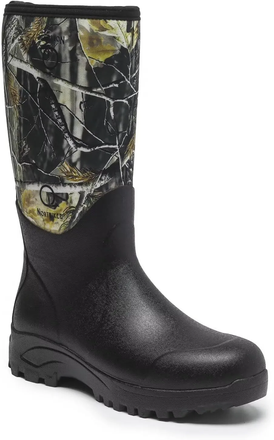 Neoprene Insulated Rain Boots with Steel Shank, Waterproof Mid Calf Hunting Boots