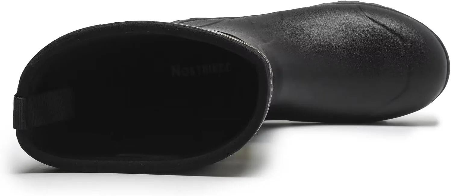 Neoprene Insulated Rain Boots with Steel Shank, Waterproof Mid Calf Hunting Boots