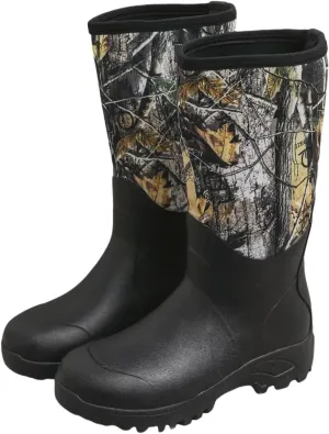 Neoprene Insulated Rain Boots with Steel Shank, Waterproof Mid Calf Hunting Boots