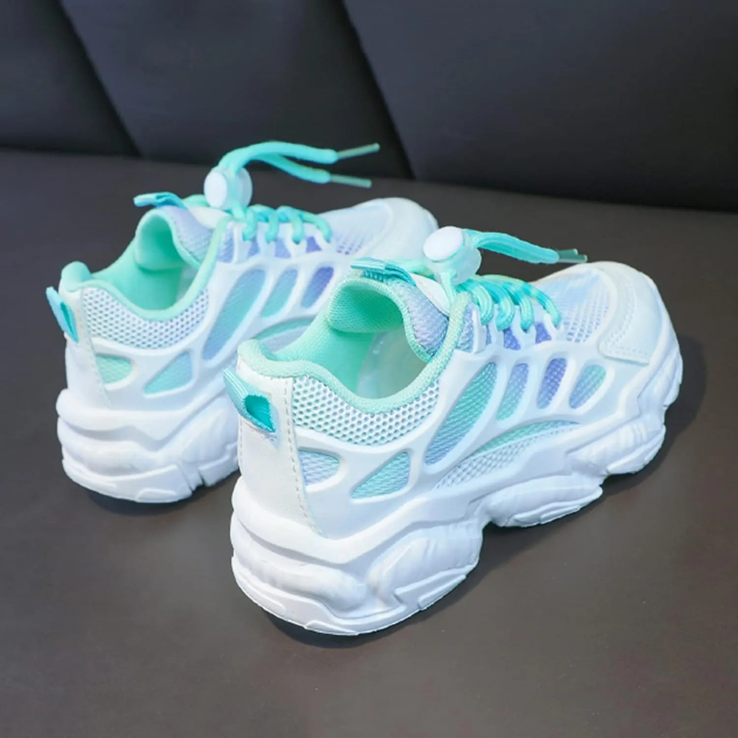 Non-Slip Sports Shoes Lightweight Kids Unisex Comfortable Breathable Strap Athletic Running Walking Tennis Shoes