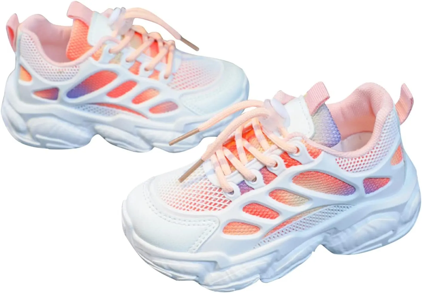 Non-Slip Sports Shoes Lightweight Kids Unisex Comfortable Breathable Strap Athletic Running Walking Tennis Shoes