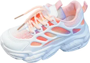 Non-Slip Sports Shoes Lightweight Kids Unisex Comfortable Breathable Strap Athletic Running Walking Tennis Shoes