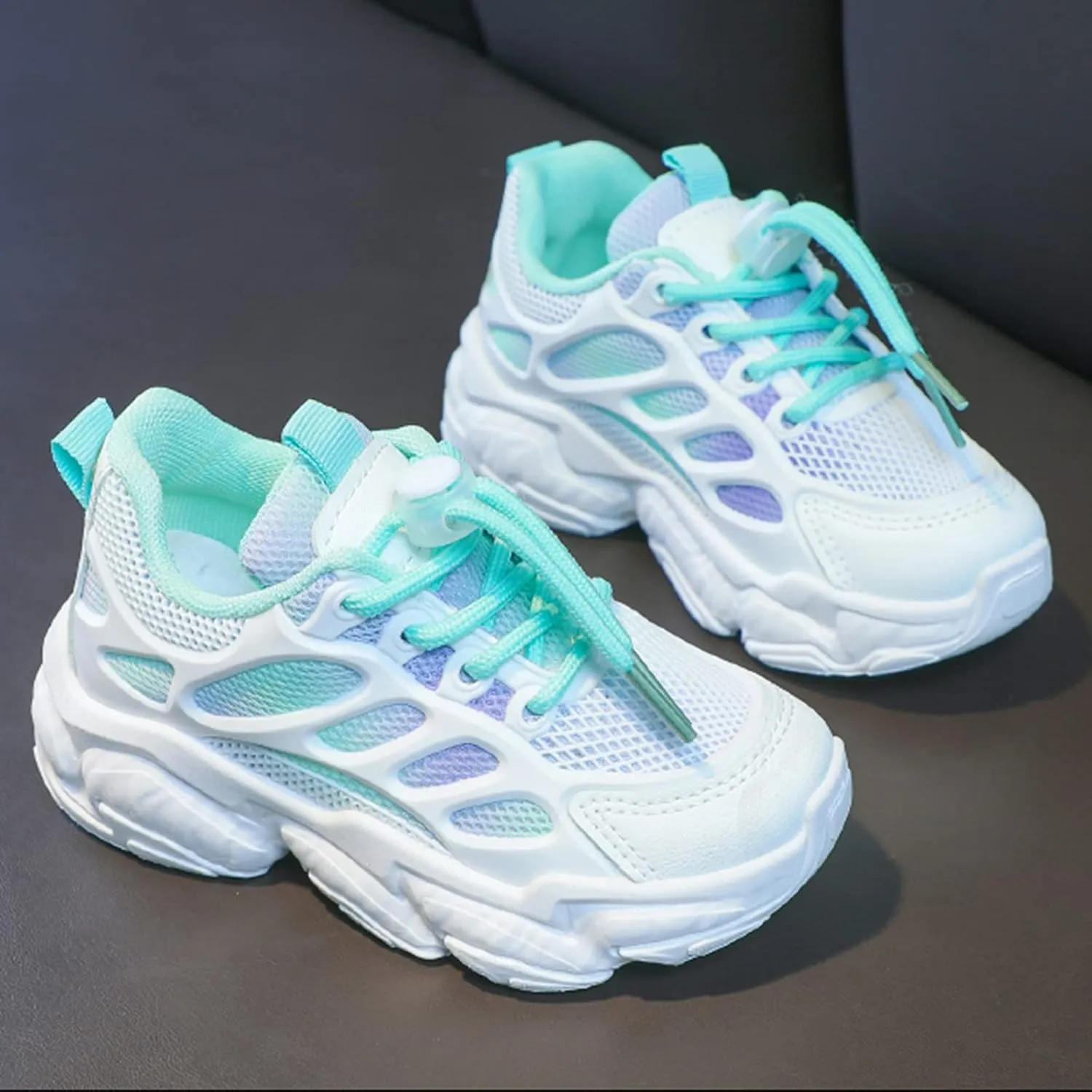 Non-Slip Sports Shoes Lightweight Kids Unisex Comfortable Breathable Strap Athletic Running Walking Tennis Shoes
