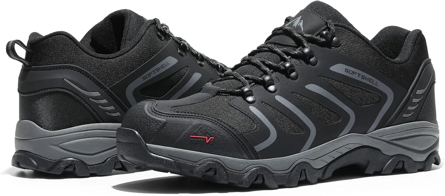 NORTIV 8 Men's Low Top Waterproof Hiking Shoes Trekking Trails Outdoor Work Shoes