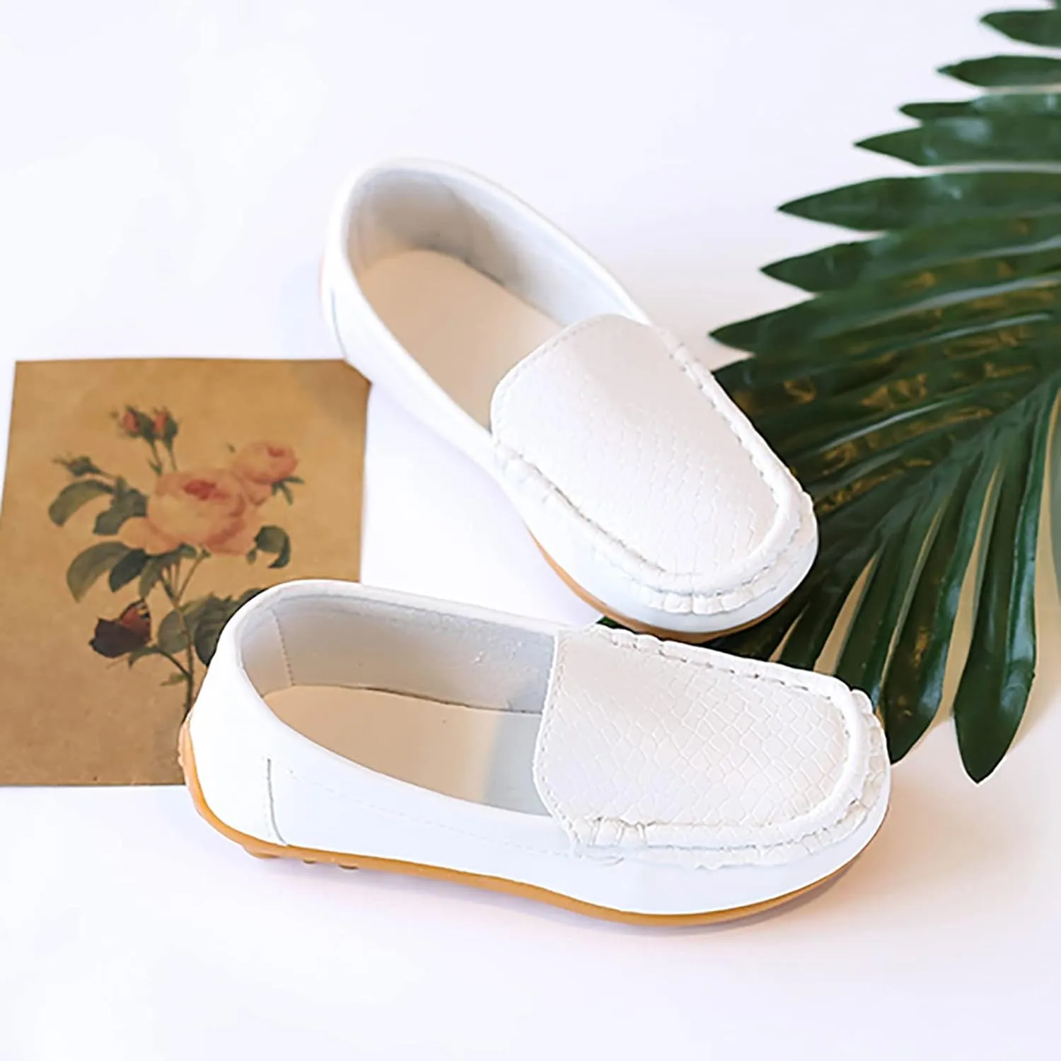 O2b2 Shoes Toddler Little Kid Boys Girls Soft Slip On Loafers Dress Flat Shoes Boat Shoes Size 2 Tennis Shoes