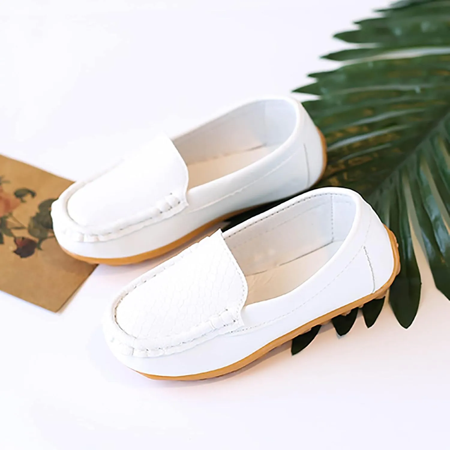 O2b2 Shoes Toddler Little Kid Boys Girls Soft Slip On Loafers Dress Flat Shoes Boat Shoes Size 2 Tennis Shoes