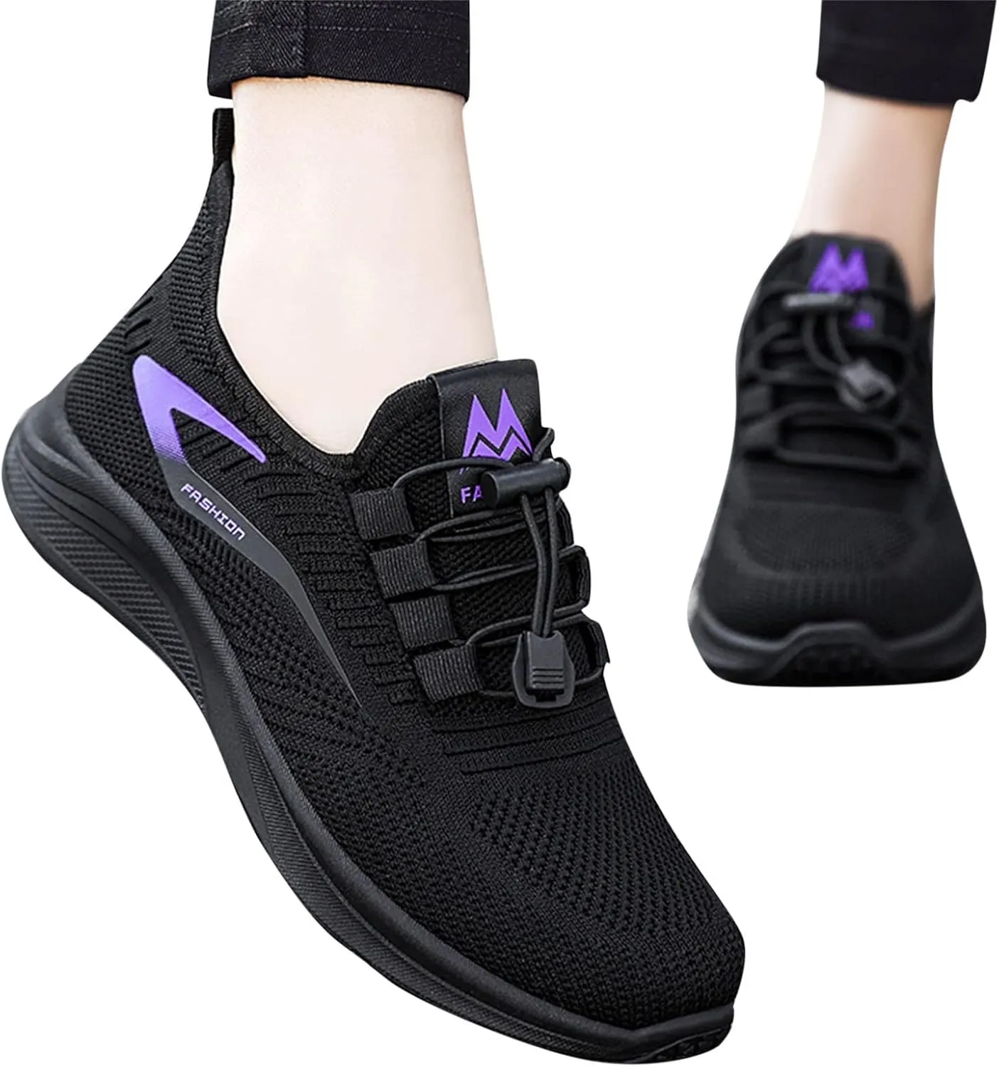 Orthopedic Shoes for Women Running Walking Fashion Strappy Volleyball Canvas Mesh Knit Sneakers Low Top Simple Wedge Shoes