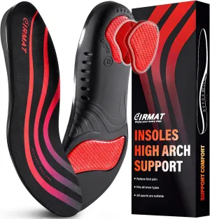 ‌Plantar Fasciitis Insoles for Men - Arch Support Inserts with Shock Absorbing Gel, Orthotic Insoles for Flat Feet Relief & All-Day Walking Comfort(S)