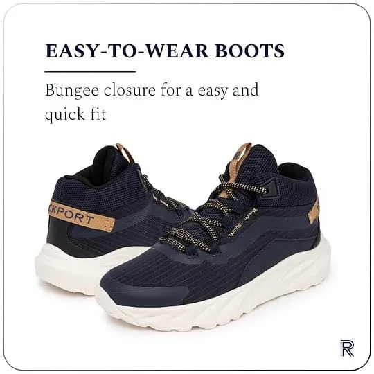 Rockport Boys Kids Hiking Boots  Youth High Top Outdoor Sneakers with Cushioned Insole  Durable Trail Shoes