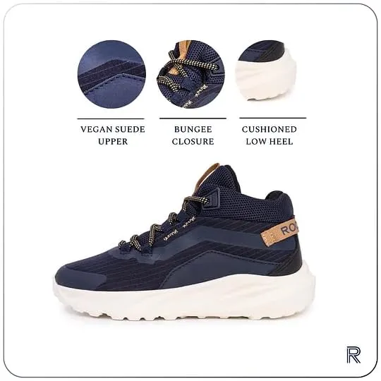Rockport Boys Kids Hiking Boots  Youth High Top Outdoor Sneakers with Cushioned Insole  Durable Trail Shoes