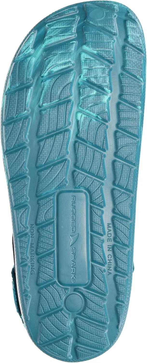 RUGGED SHARK Molded Clog for Kids and Adults, Cove CLG with Adjustable Achilles Strap