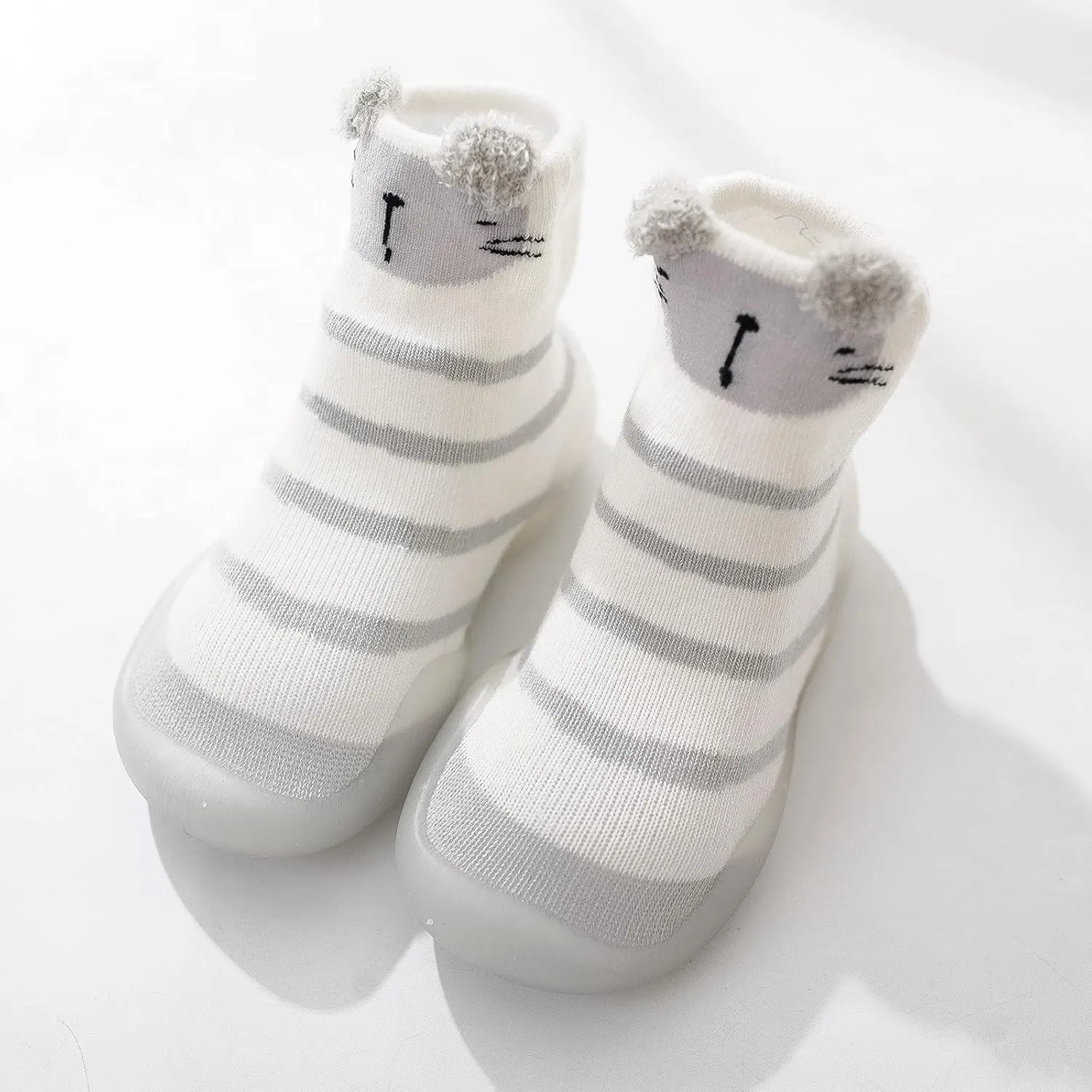 Running Led Infant Non-Slip Cartoon Socks Elastic Walkers Toddler Animals First Baby Shoes Slip on Shoes Girls