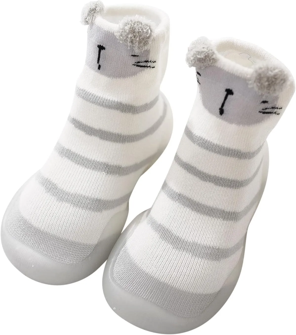 Running Led Infant Non-Slip Cartoon Socks Elastic Walkers Toddler Animals First Baby Shoes Slip on Shoes Girls