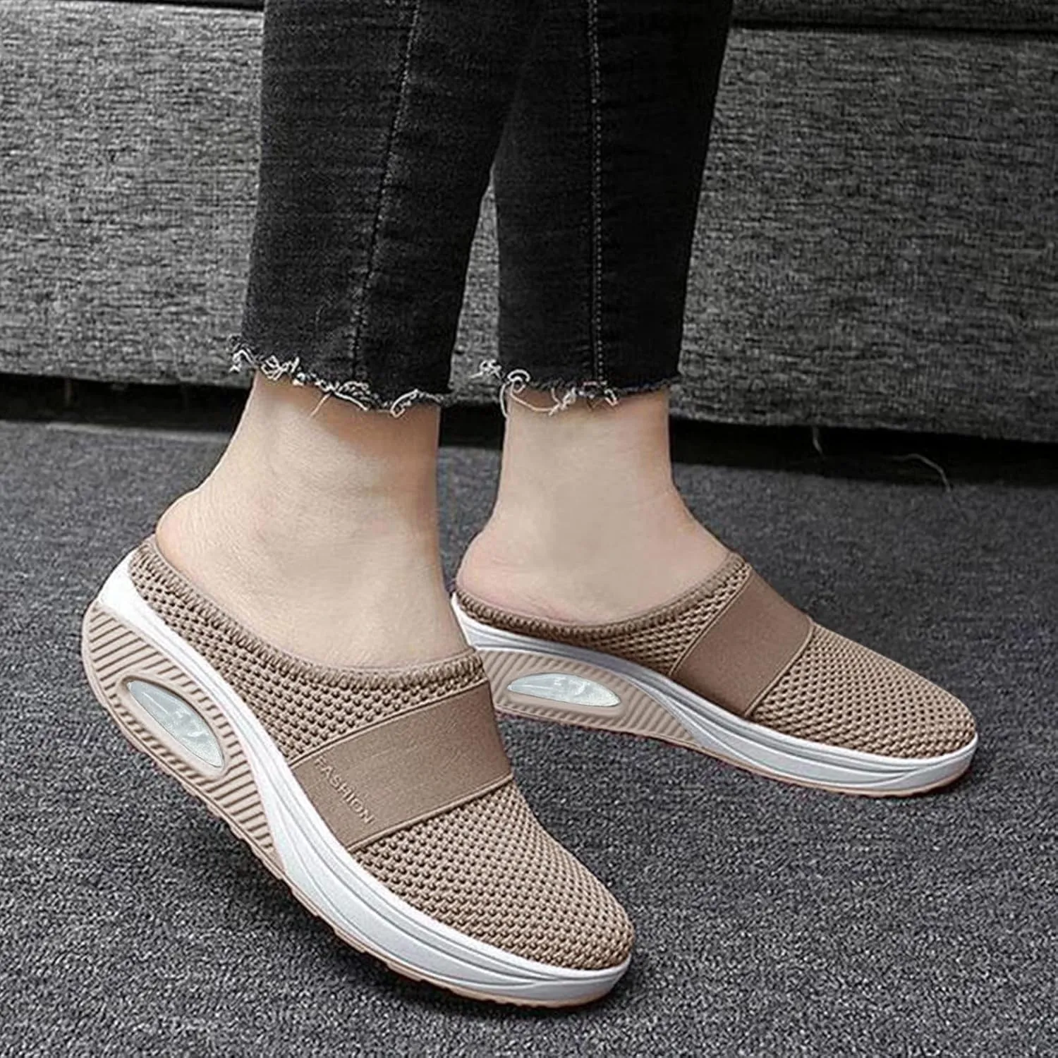 SBGMoSJ Womens Sneakers Size 6 Slip Ons Black Sneakers Women Trendy Hiking Shoes Women Lightweight Breathable Women Sneakers Women's Comfortable Working Nurse Shoes Non-Slip Size 6.5