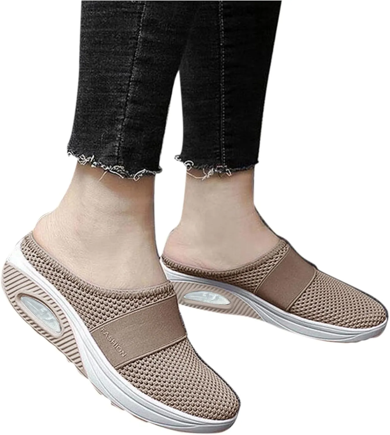 SBGMoSJ Womens Sneakers Size 6 Slip Ons Black Sneakers Women Trendy Hiking Shoes Women Lightweight Breathable Women Sneakers Women's Comfortable Working Nurse Shoes Non-Slip Size 6.5