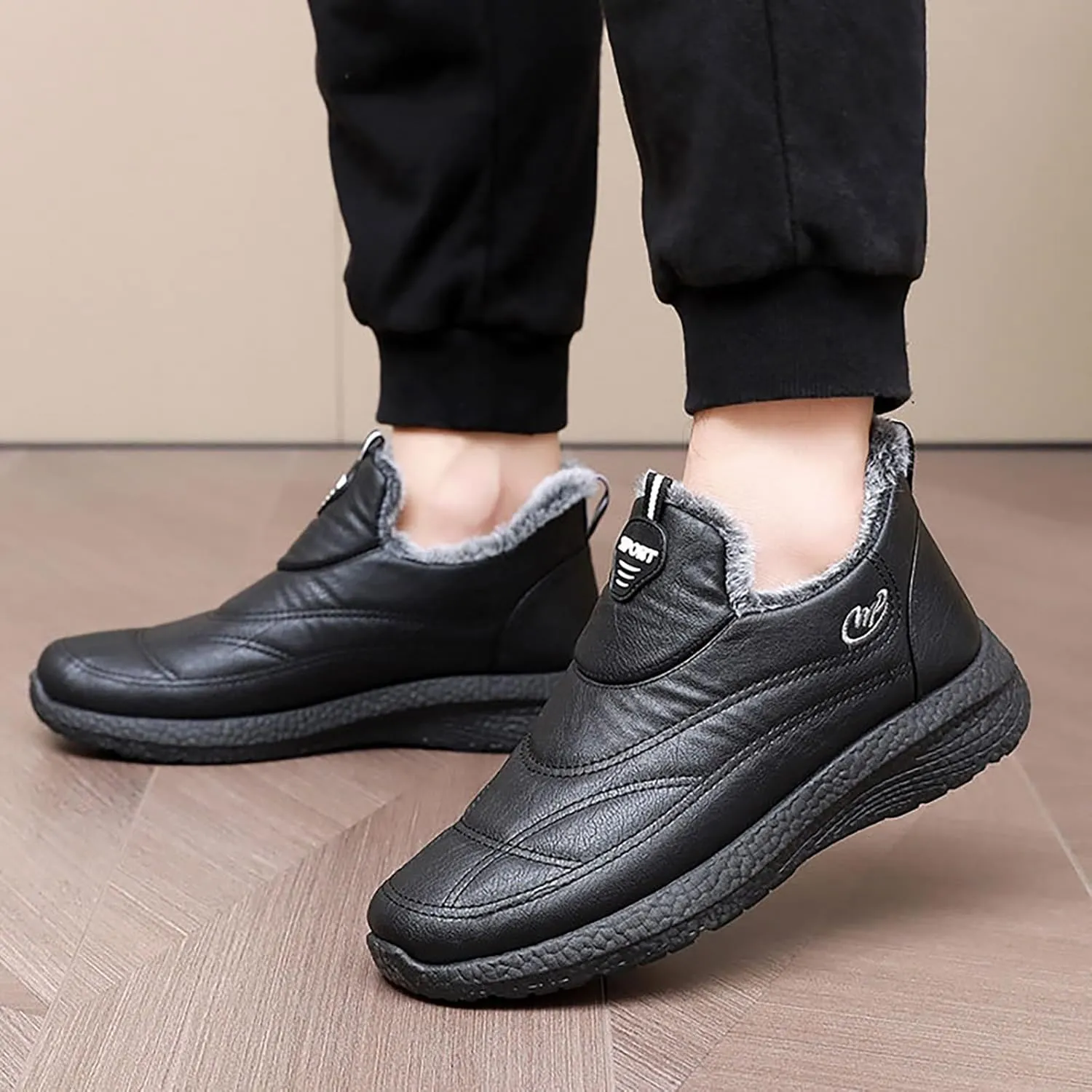 Sneakers for Men Work Shoes Women Women's Loafer Flat Round Toe Slip On Casual Black Loafers Women Comfortable Platform Sneakers for Women Black