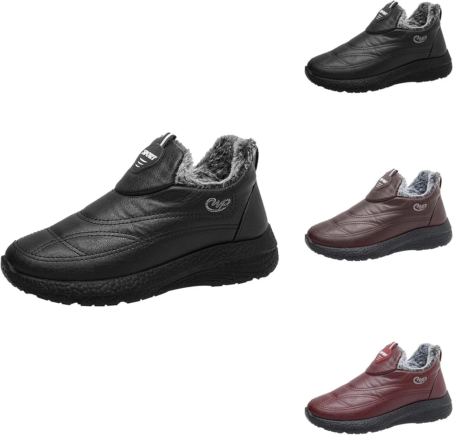 Sneakers for Men Work Shoes Women Women's Loafer Flat Round Toe Slip On Casual Black Loafers Women Comfortable Platform Sneakers for Women Black