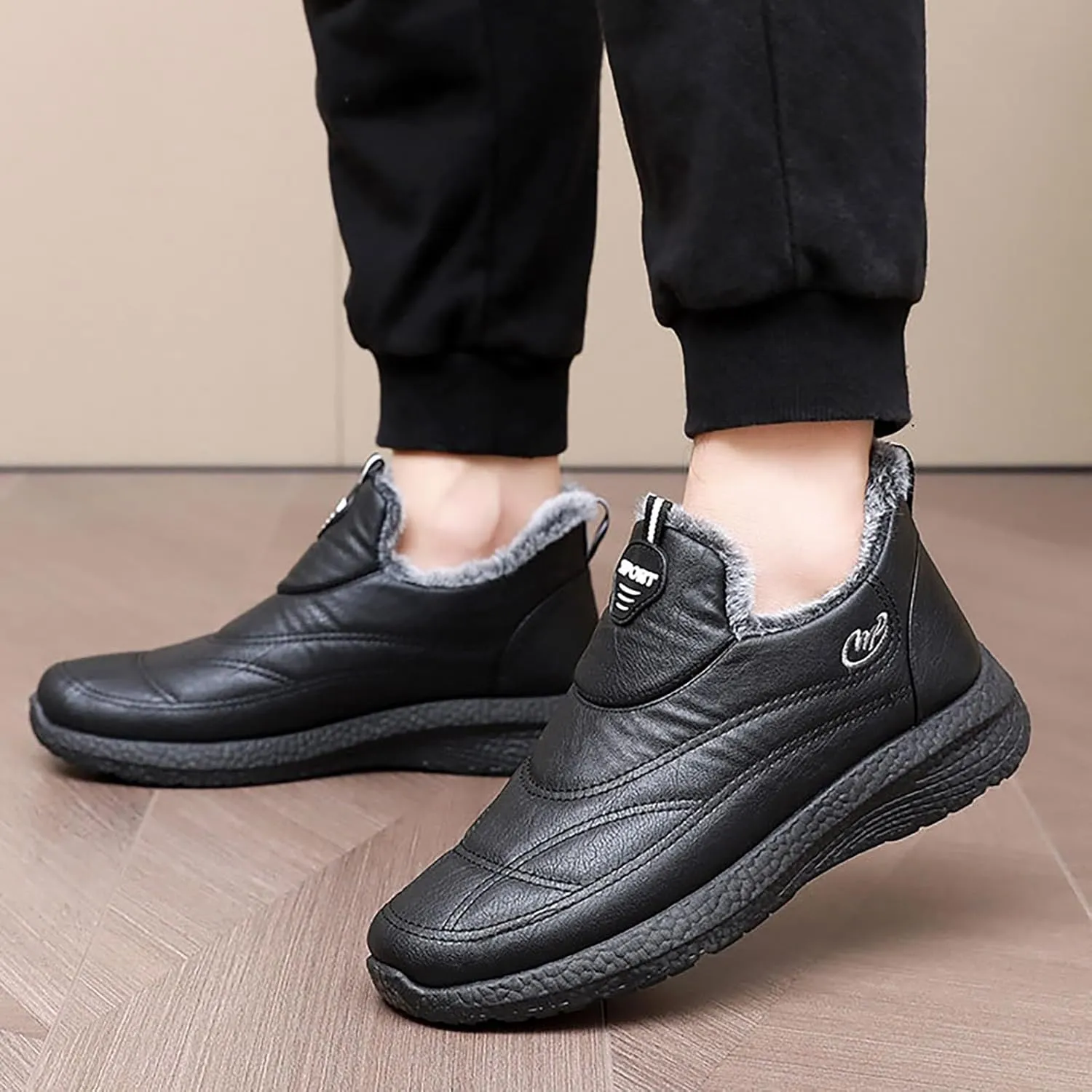 Sneakers for Men Work Shoes Women Women's Loafer Flat Round Toe Slip On Casual Black Loafers Women Comfortable Platform Sneakers for Women Black
