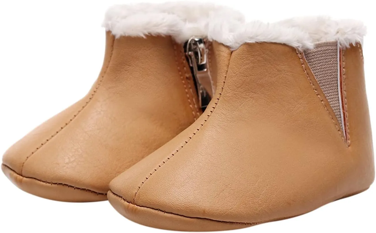 Snow Boots Kids Baby Plush Boots Girls First Snow Infant Walkers Warm Soft Cotton Shoes Baby Shoes Baby Slip on Boots