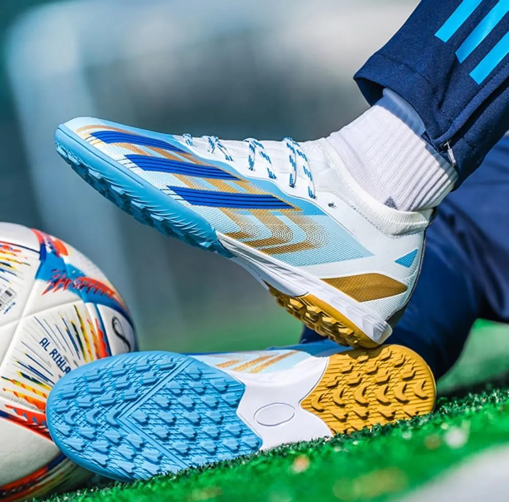 Soccer Cleats for Mens Womens Soccer Cleats Professional Low-Top Athletic Football Shoes AG FG TF Wide Training Sneaker Outdoor Students Grass Training Shoes Wide Training Sneaker
