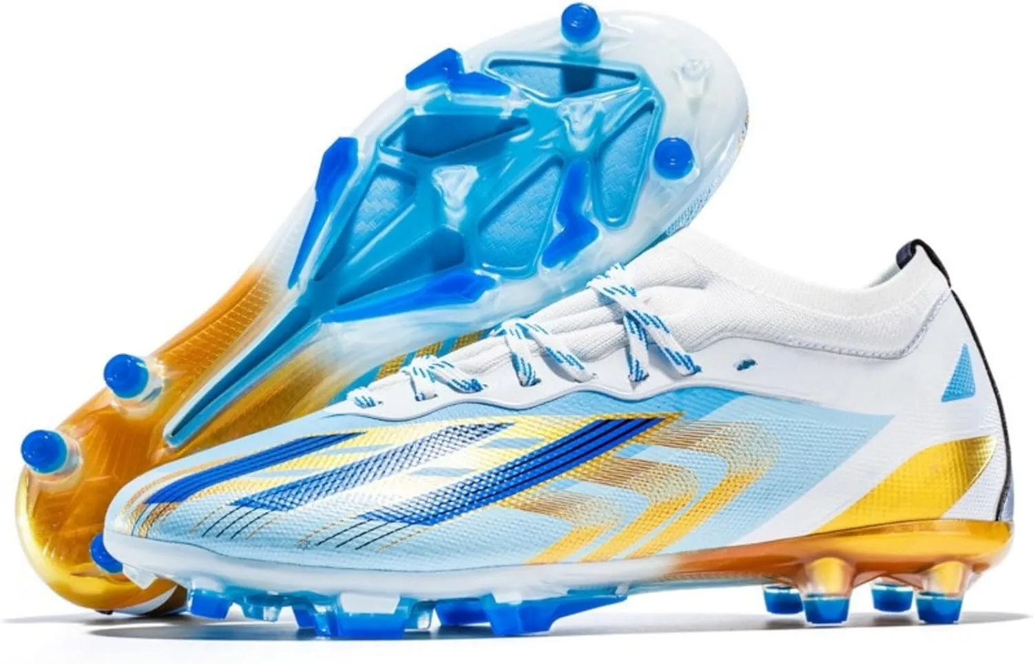 Soccer Cleats for Mens Womens Soccer Cleats Professional Low-Top Athletic Football Shoes AG FG TF Wide Training Sneaker Outdoor Students Grass Training Shoes Wide Training Sneaker