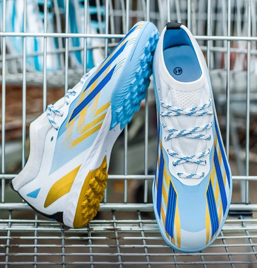 Soccer Cleats for Mens Womens Soccer Cleats Professional Low-Top Athletic Football Shoes AG FG TF Wide Training Sneaker Outdoor Students Grass Training Shoes Wide Training Sneaker