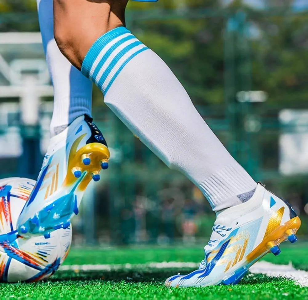 Soccer Cleats for Mens Womens Soccer Cleats Professional Low-Top Athletic Football Shoes AG FG TF Wide Training Sneaker Outdoor Students Grass Training Shoes Wide Training Sneaker