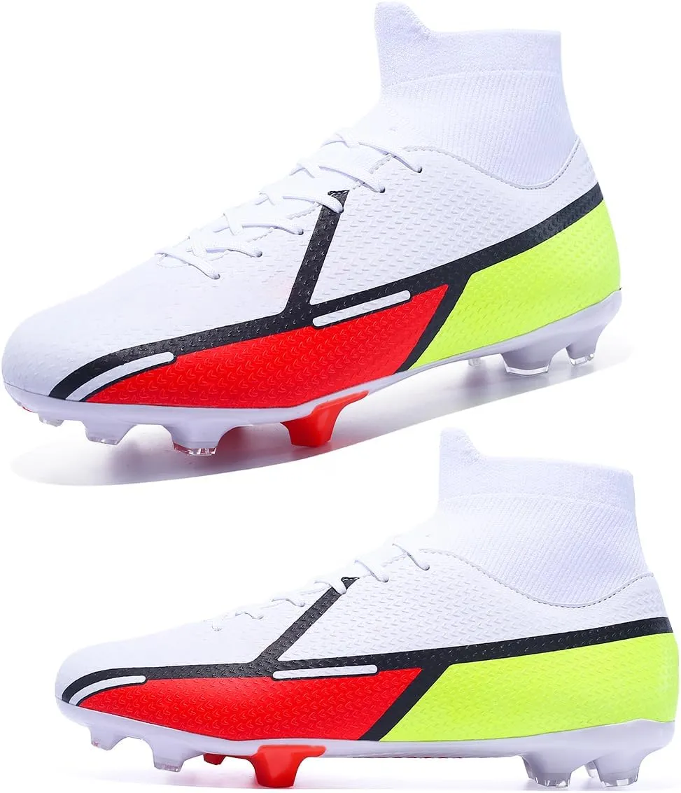 Soccer Cleats Indoor Soccer Shoes Mens Womens Anti Slip High Top Outdoor Grass Turf Football Cleats