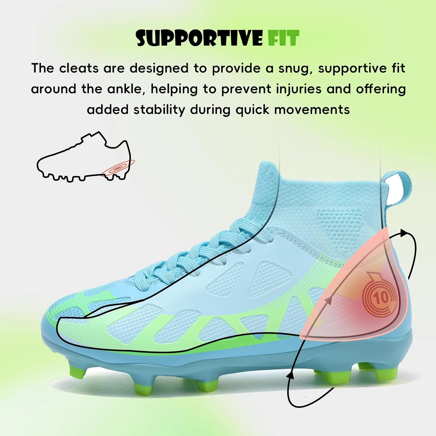 Soccer Cleats Kids Boys Girls Athletic Outdoor Football Shoes