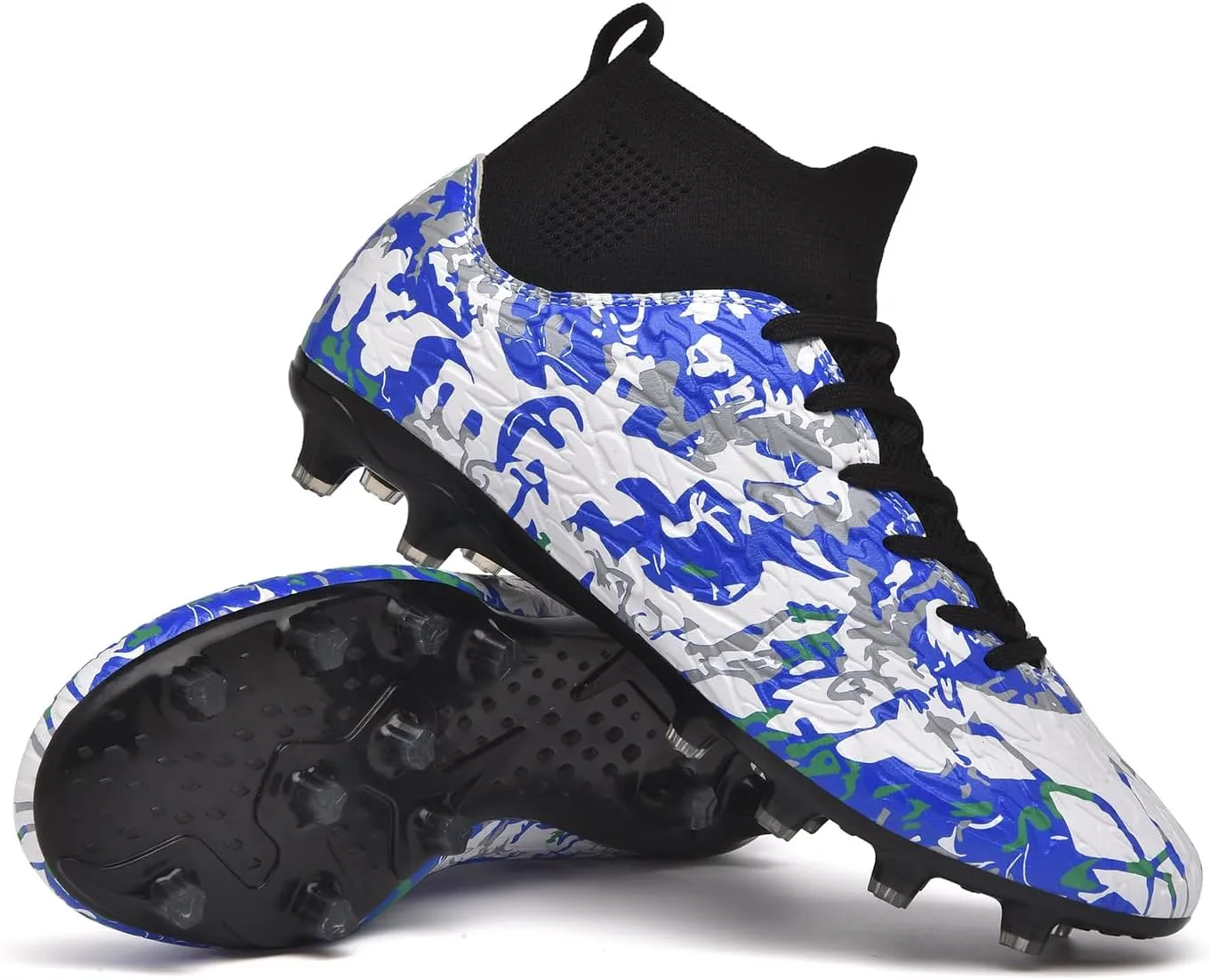 Soccer Cleats Mens Professional High Top Indoor Soccer Shoes Outdoor AG/FG Adults Youth Boys Football Training Sneakers