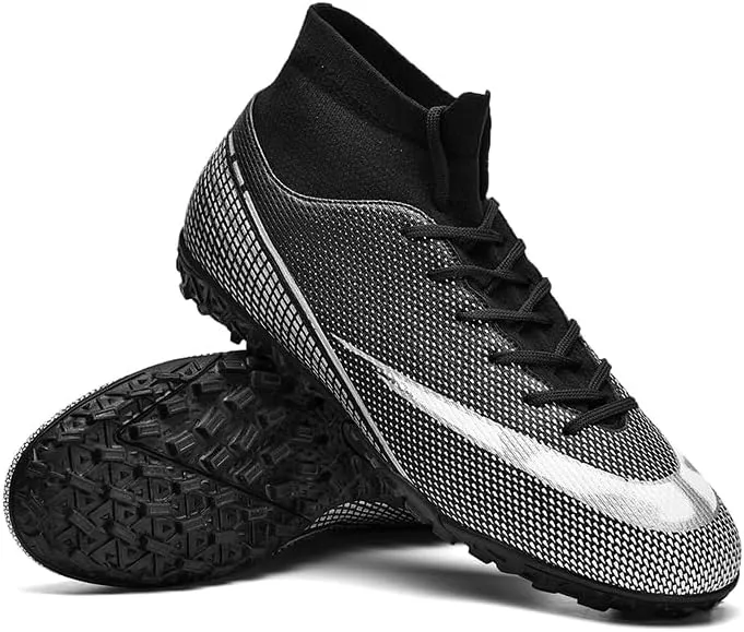 Soccer Shoes with Excellent Traction, Grip, and Comfort - Durable, Lightweight & Breathable - Unisex Soccer Cleats for Boys & Girls